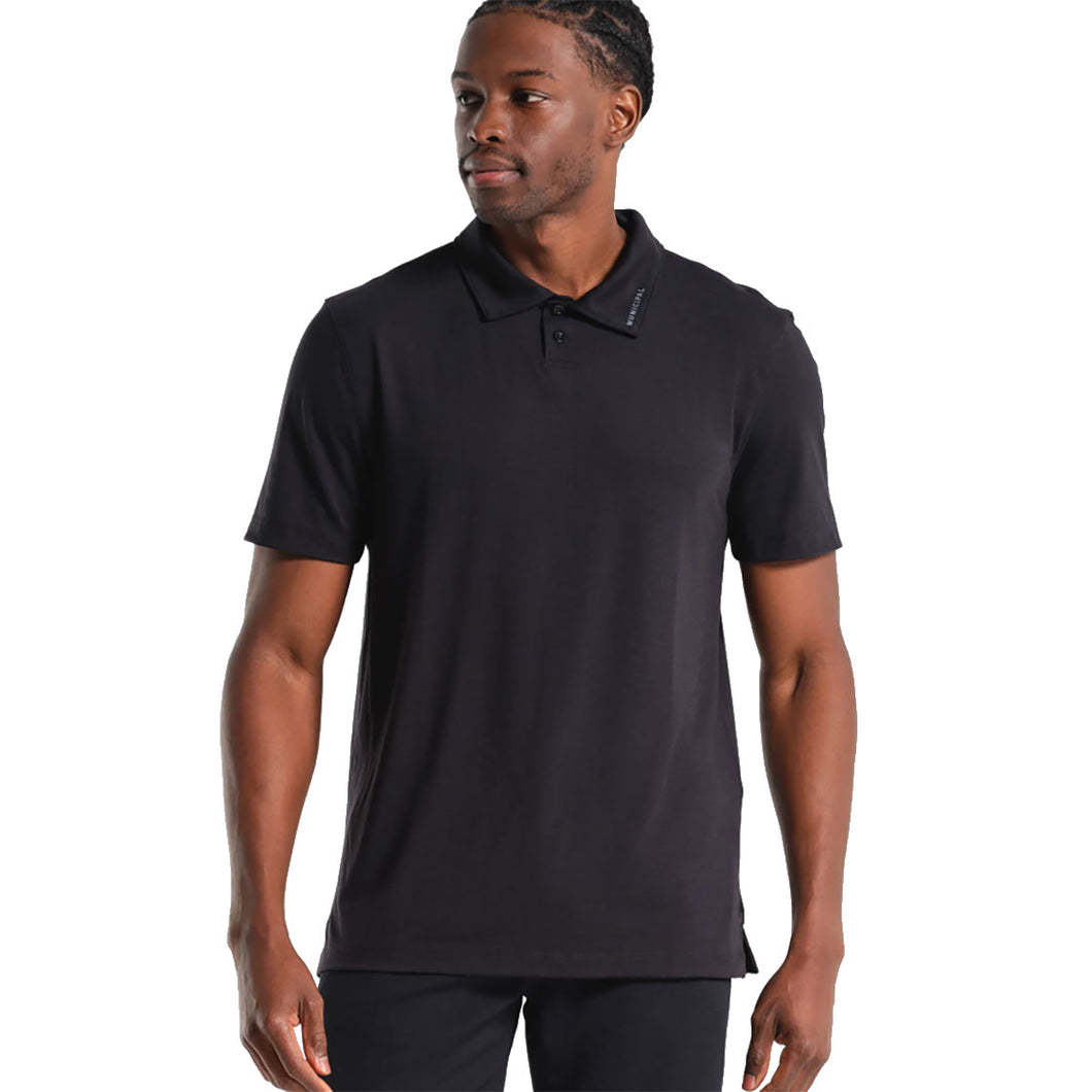 Municipal Sport Utility Mens Golf Polo - Black/XL