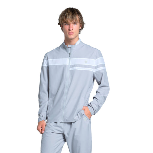 K-Swiss Ripstop Mens Tennis Jacket - Zinc/XL