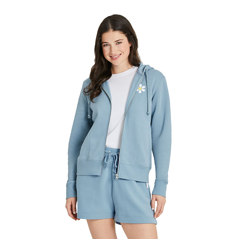 Life Is Good Simple Daisy Good Vibes Wmn Flc Jkt - Smoky Blue/L