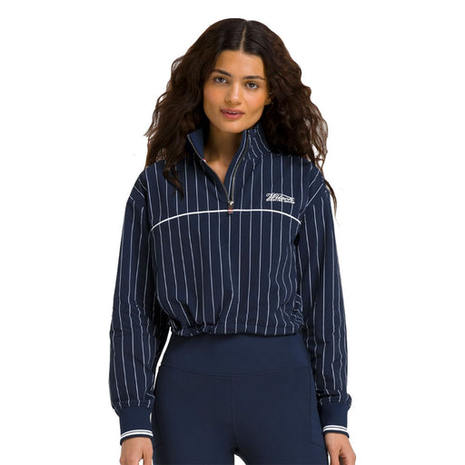 Wilson Davenport Woven Womens Tennis Popover - Clsc Nvy Pnstrp/L