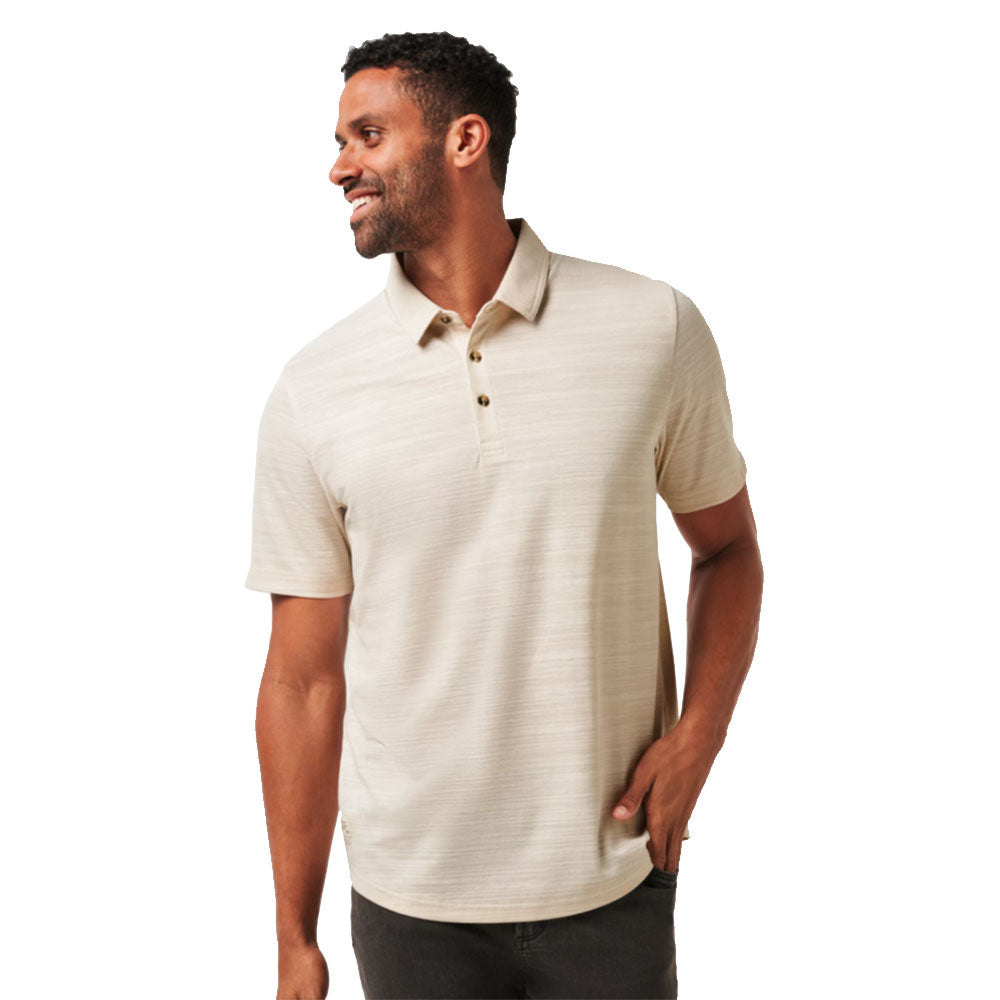 TravisMathew West End Mens Golf Polo - Italian Sand/XL