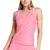 Lucky In Love Shimmer V-Neck w/Bra Womens Tennis Tank