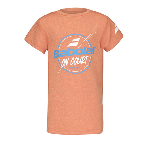 Babolat Exercise Graphic Boys Tennis T-Shirt - Vib Orange Hthr/12-14