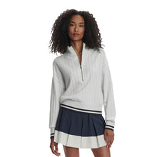Load image into Gallery viewer, Varley Aliyah Half-Zip Knit Womens Pullover - Wht/Blue Nights/M
 - 1