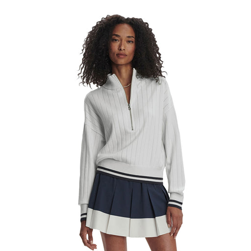 Varley Aliyah Half-Zip Knit Womens Pullover - Wht/Blue Nights/M