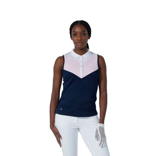 Daily Sports Match Womens Sleeveless Golf Polo - Navy/L