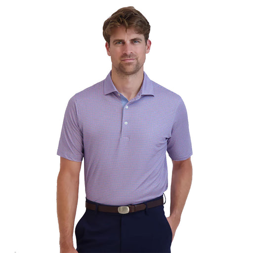 Fairway & Greene Granaway Check Mens Golf Polo - Coral/XXL