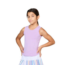Load image into Gallery viewer, Sofibella UV White Girls Tennis Tank Top - Lavender/L
 - 7