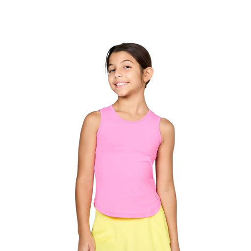 Sofibella UV White Girls Tennis Tank Top - Rosa/L