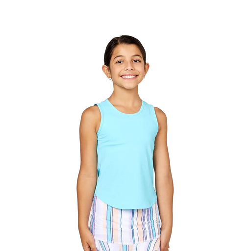 Sofibella UV Racerback Girls Tennis Tank Top - Babyboy Blue/L