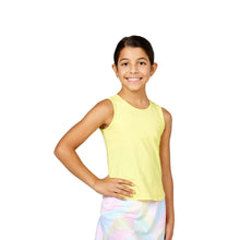 Load image into Gallery viewer, Sofibella UV Racerback Girls Tennis Tank Top - Sunshine/L
 - 15