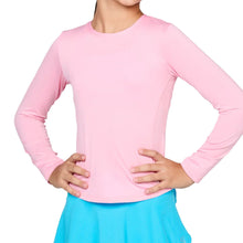 Load image into Gallery viewer, Sofibella UV Long Sleeve Girls Tennis Shirt - Bubble/L
 - 5