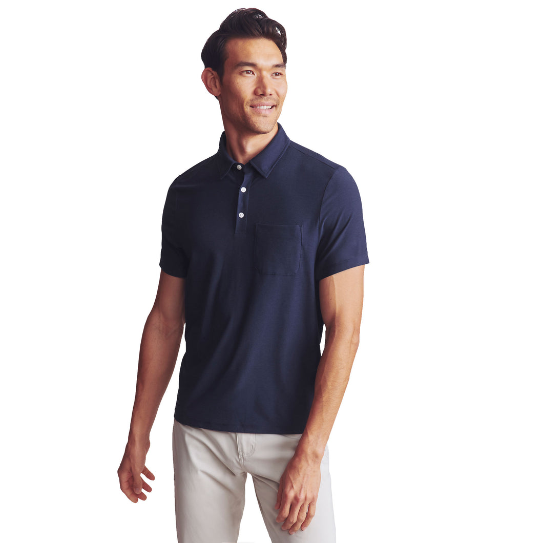 Rhone WFH Mens Golf Polo - Navy Heather/XL