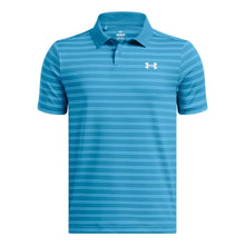 Load image into Gallery viewer, Under Armour Matchplay Stripe Boys Golf Polo - Ether Bl/Stream/XL
 - 1