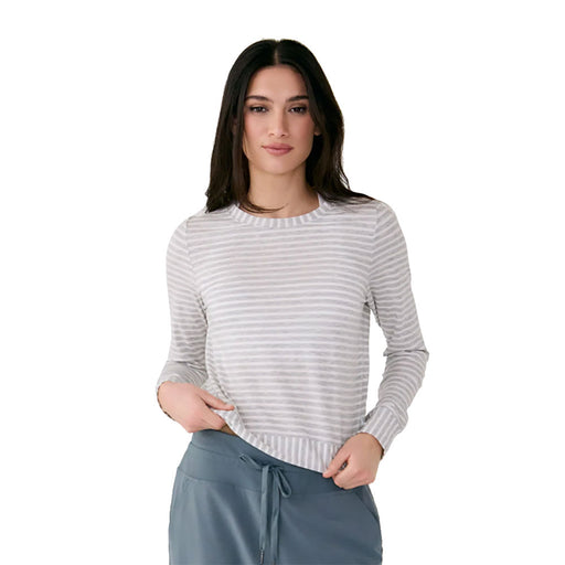 Lole Dynamic Womens Sweatshirt - Lt Gry Hthr Str/L