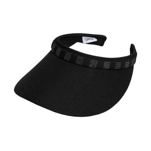 GloveIt Bling Slide On Womens Visor - Black/One Size