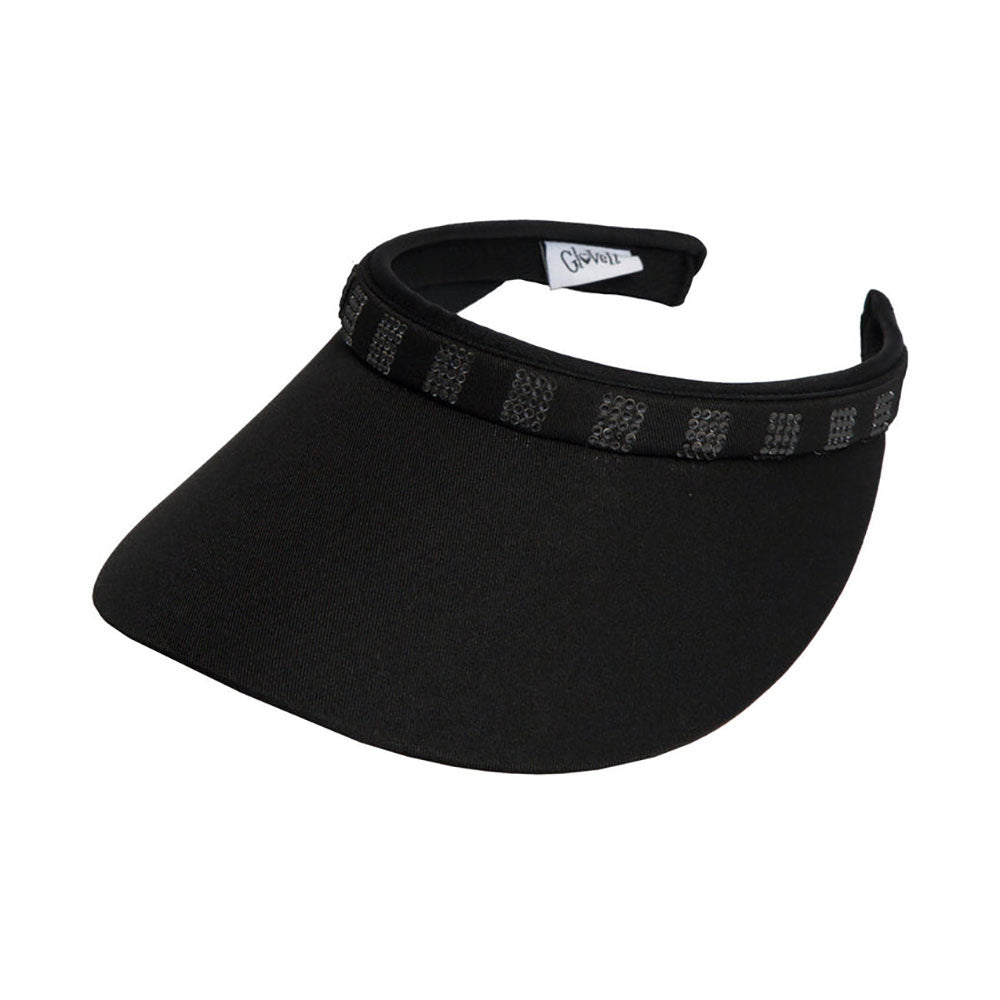 GloveIt Bling Slide On Womens Visor - Black/One Size