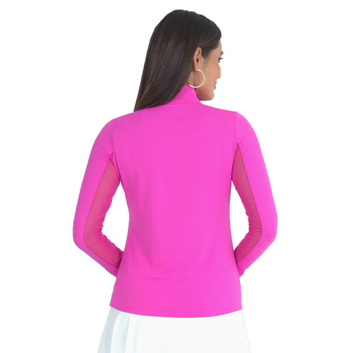 Ibkul Essential Solid Mock LS Womens Golf QZ