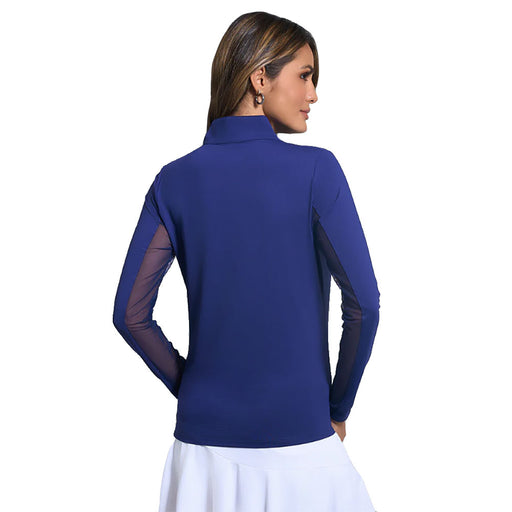 Ibkul Essential Solid Mock LS Womens Golf QZ