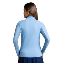 Load image into Gallery viewer, Ibkul Essential Solid Mock LS Womens Golf QZ
 - 9