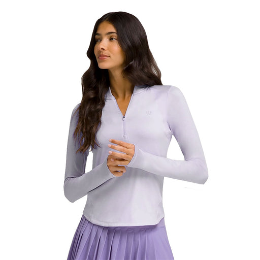 Wilson All Day Half-Zip Womens Tennis Pullover - Lavender/L