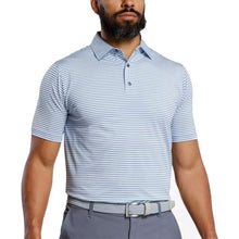 Load image into Gallery viewer, FootJoy Emory Stripe Lisle Mens Golf Polo - Skyway/Denim/Wt/XL
 - 3
