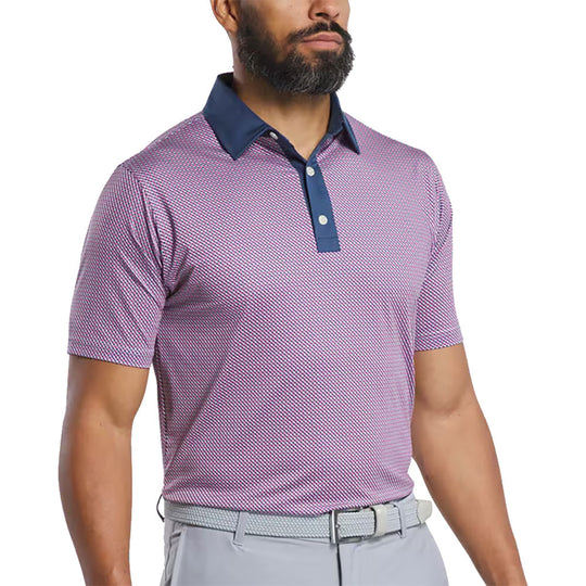 FootJoy Lattice Print Lisle Mens Golf Polo