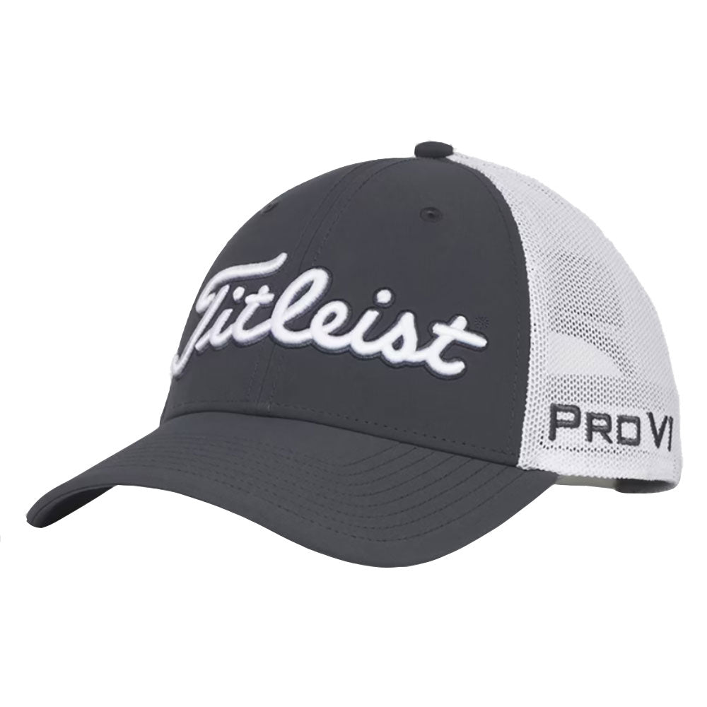 Titleist Tour Performance Mesh Mens Golf Hat 25 - Charcoal/White/One Size