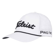 Load image into Gallery viewer, Titleist Tour Rope Mens Golf Hat - White/Black
 - 5