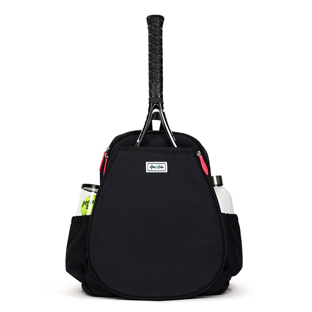 Ame & Lulu Game On Black/Coral Tennis Backpack - Black/Coral