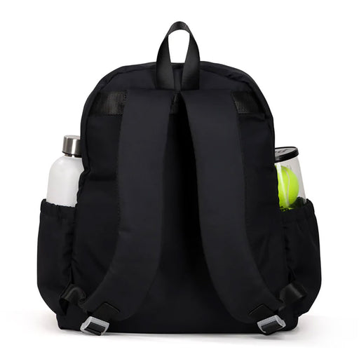 Ame & Lulu Game On Black/Coral Tennis Backpack