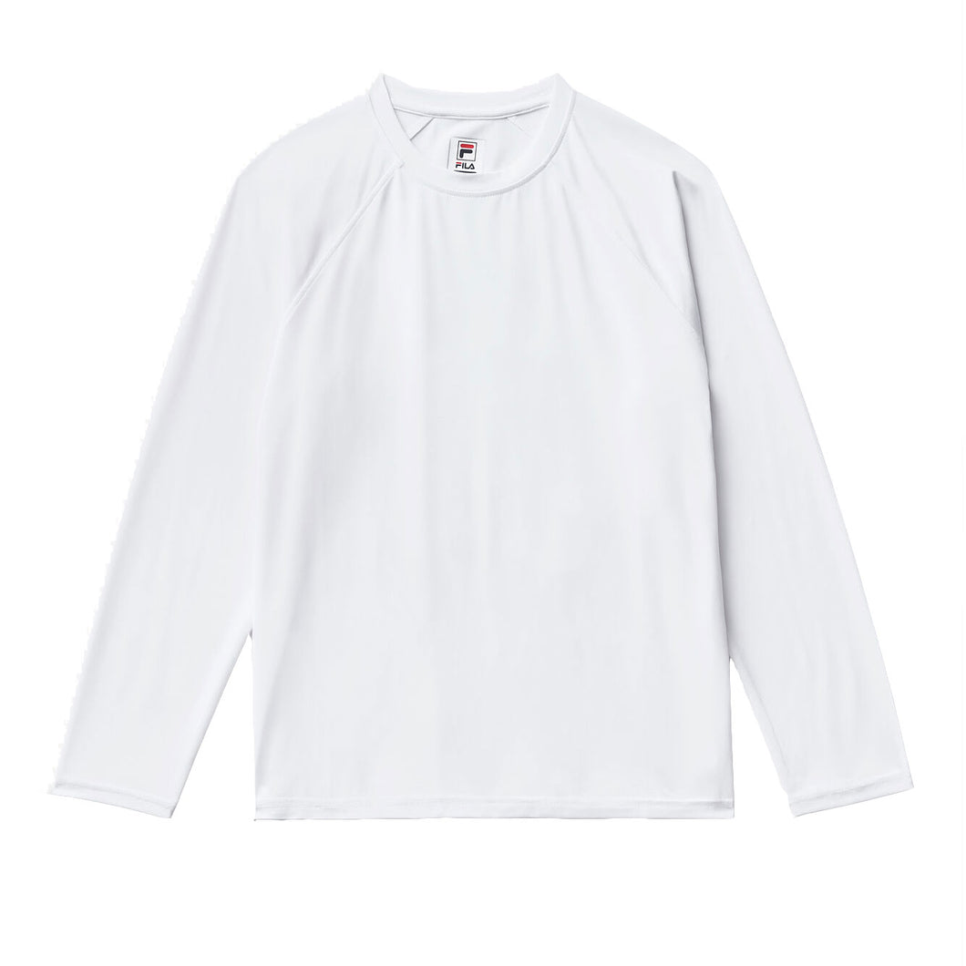 Fila UV Blocker Boys Long Sleeve Tennis Shirt - White/L