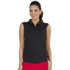 Ibkul Solid Sleeveless Womens Golf Polo