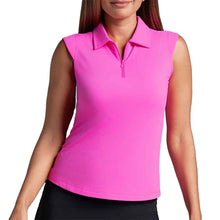Load image into Gallery viewer, Ibkul Solid Sleeveless Womens Golf Polo - Hot Pink/XL
 - 7