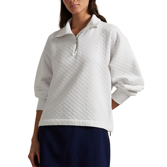 RLX Polo Golf Quilted Double Knit Womens Half Zip Pullover