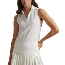 Load image into Gallery viewer, RLX Polo Golf Air Tech Scallop SL Womens Golf Polo - Ceramic White/L
 - 1