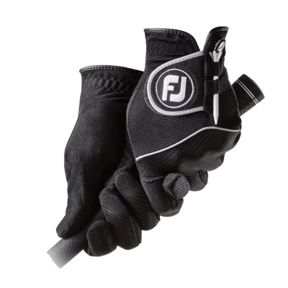 FootJoy RainGrip Pair Black Mens Golf Gloves 25 - Pair Cadet/XL