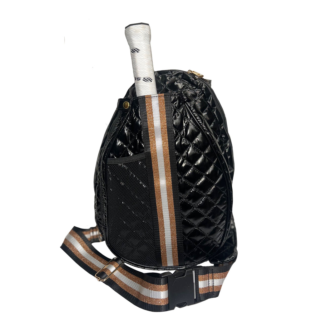 Vaught Sports Puffer Sling Pickleball Sling Bag 25 - Black