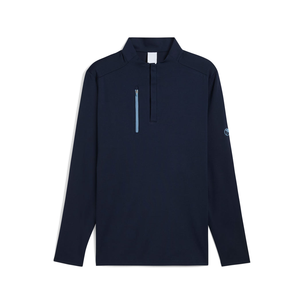 PUMA Golf X AP Cloudspun Tech Men Golf Quarter-Zip - Deep Navy/XL