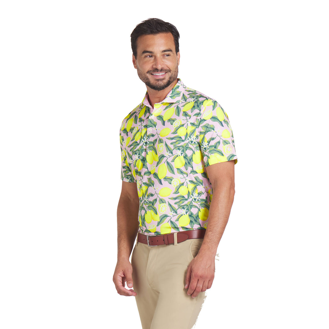 Puma X Arnold Palmer Lemon Branch Mens Golf Polo - Pale Pink/XL