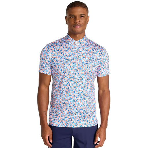 Redvanly Fourcy Mens Golf Polo - Coral/Blu Multi/XXL