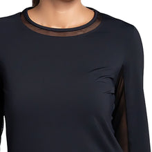 Load image into Gallery viewer, Ibkul Essential Solid LS Crew Mesh Wmn Tenns Shirt
 - 3
