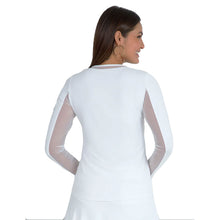 Load image into Gallery viewer, Ibkul Essential Solid LS Crew Mesh Wmn Tenns Shirt
 - 2