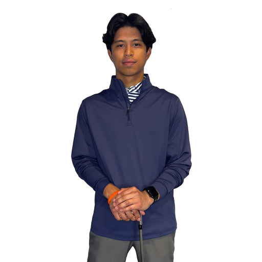 Ace & Oak Mens Quarter-Zip Pullover - Navy/XXL