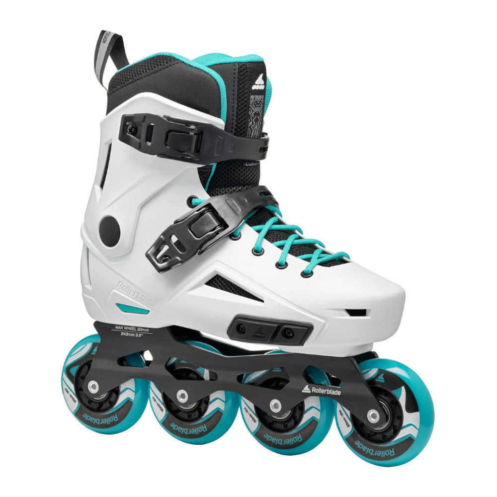 Rollerblade Lightning Womens Inline Skates - White/Aqua/10/10.5