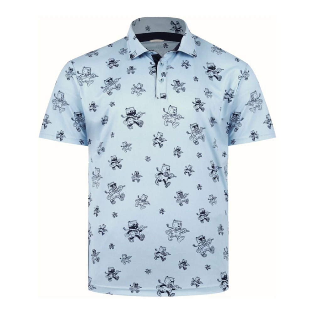 Swannies Bill Mens Golf Polo - Sky/XXL