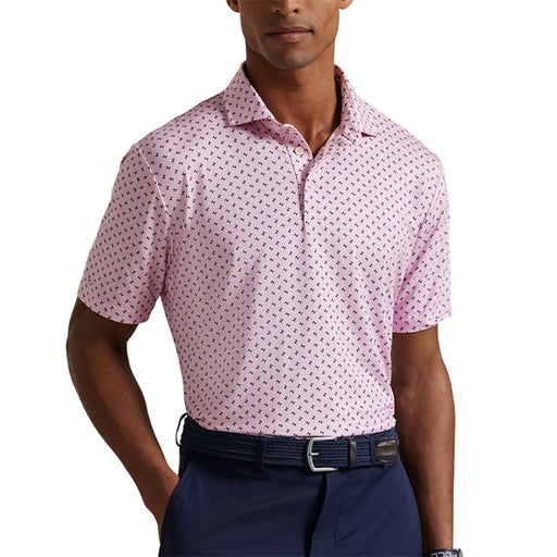 RLX Golf SS Ltwt Airflow Deco Toss Mens Golf Polo - Garden Pink/XL