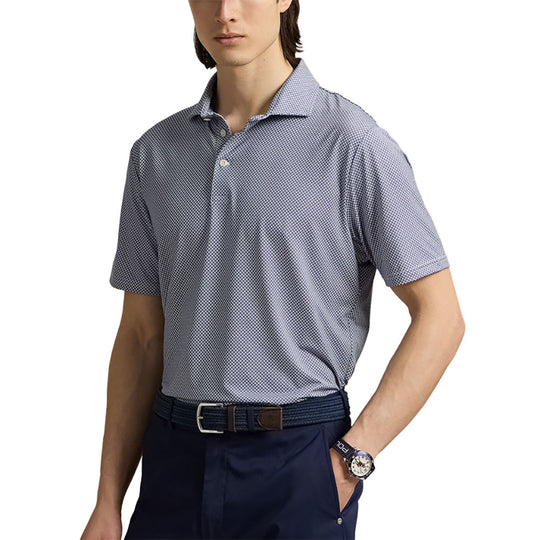 RLX Golf Shortsleeve Lightweight Airflow 3D Diamond Print Mens Golf Polo