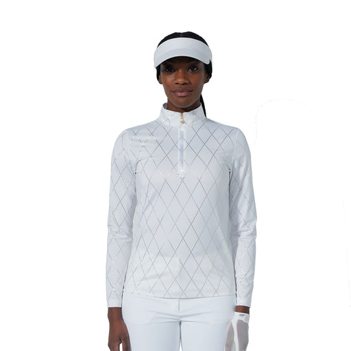 Daily Sports Tempo Half-Zip LS Womens Golf Shirt - Metallic Argyle/XL