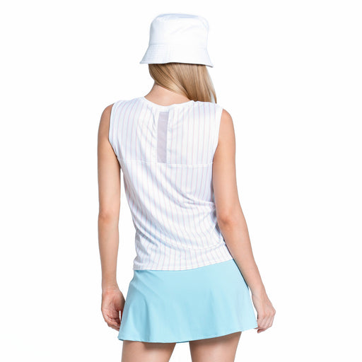 Lucky In Love Retro Stripe Twist Wmns Tennis Tank